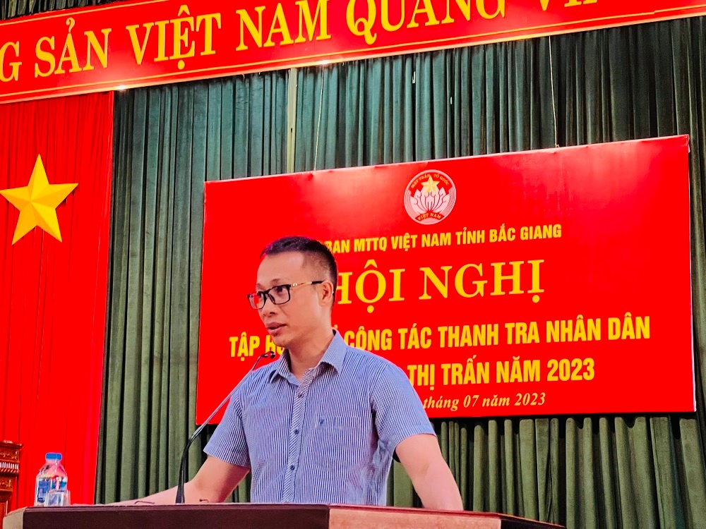 Ủy ban MTTQ tỉnh Bắc Giang tổ chức hội nghị tập huấn về công tác thanh tra nhân dân ở xã, phường,...